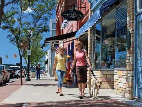 Shopping is a favorite pastime in the downtown districts of Petoskey, Harbor Springs, Bay Harbor and Boyne City.