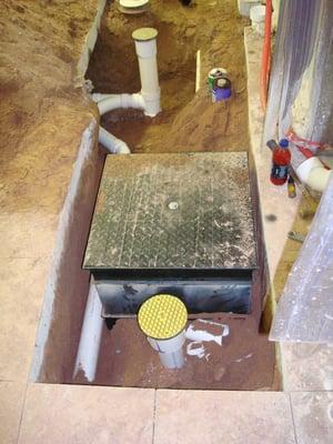 New Grease Trap Installed