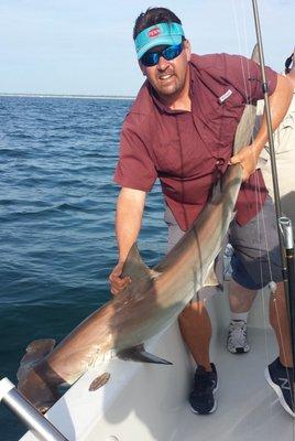 Hammerhead Shark, fun on light tackle!