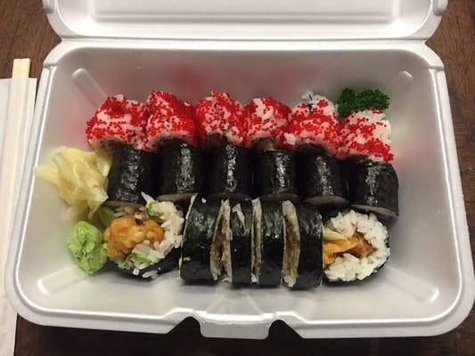 Cuatros Amigos, Spicy Tuna, and Spider Rolls ..... Take out!