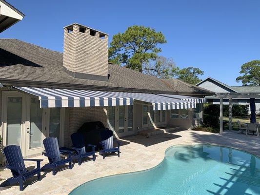 Motorized Retractable Awnings Provide Shade At The Touch Of A Button