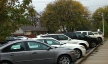 Cars waiting to be picked up