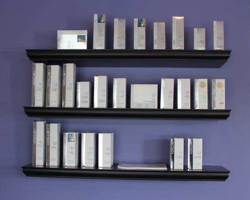 We use the AMAZING G.M. Collin product line for all of our facials!!  You will be able to see and feel a difference!!