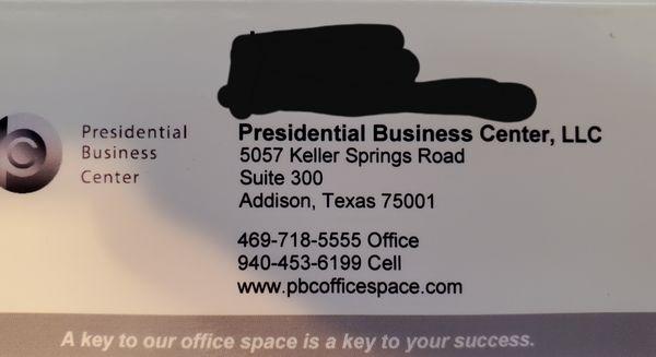 Physical address, new business at this location.