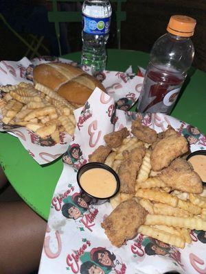 poboy and Chicken Nugget Meal