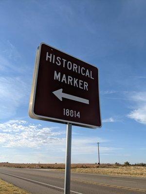 Custer on the Sweetwater Historical Marker, Wheeler TX