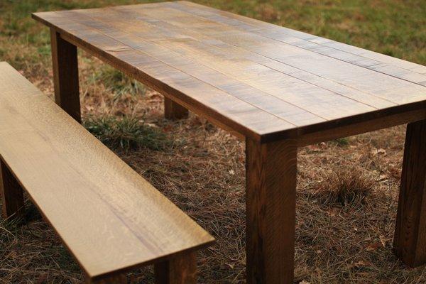 Farmhouse table w/ bench