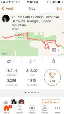 Tough 3200 feet of climbing!