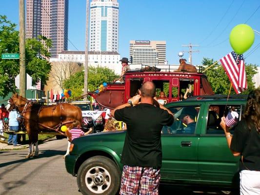 The Wells Fargo Wagon in the parade