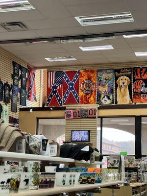 Confederate flag towels and shirts