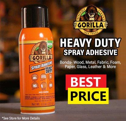 Gorilla Heavy Duty Spray Adhesive In Stock Now!