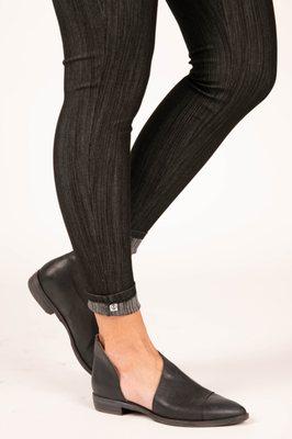 We KNOW you will love them!  The Knit Denim jeggings (available in a variety of colors) - are the most comfy jeans you will ever own!