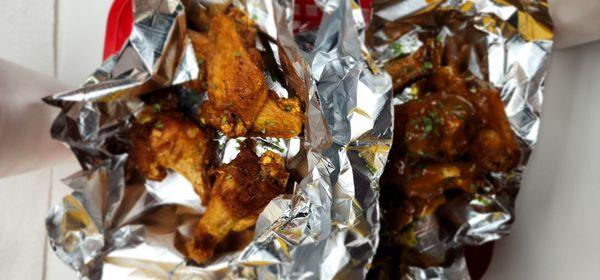 Lemon pepper wings and 24K Gold wings