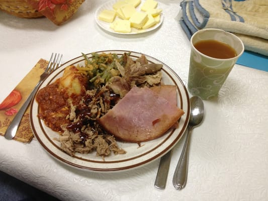 Oh... Shells, Green Bean Casserole, Pulled Pork, Roast Turkey, Roast Ham.