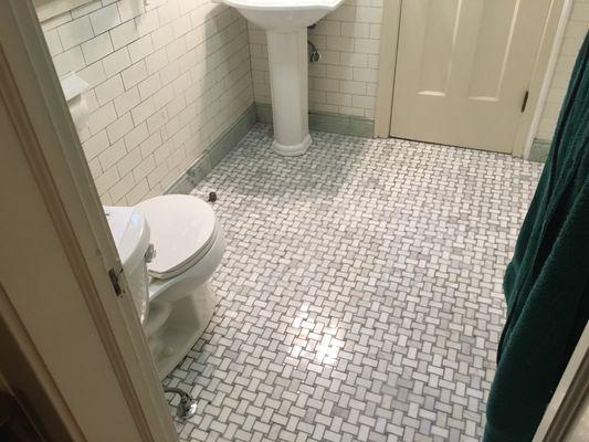 bathroom tile floor