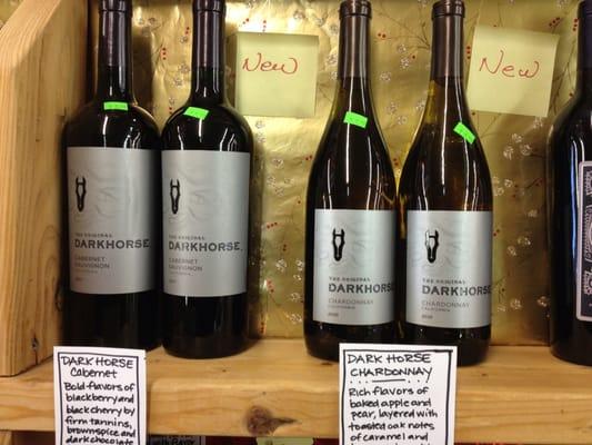 How about some American wine? DARKHORSE, both Cabernet Sauvignon and Chardonnay in stores now! They have some amazing flavors.