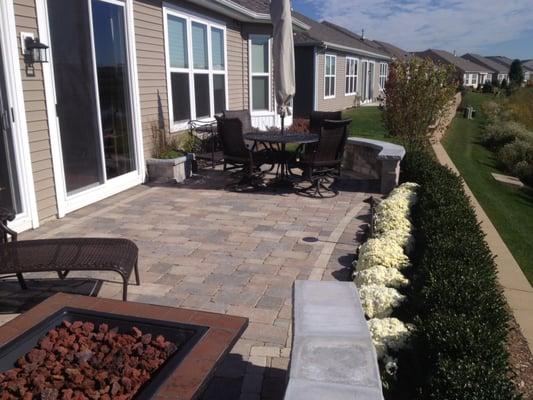 Custom brick patio