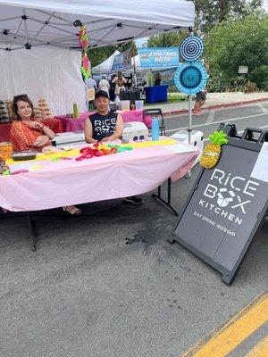 Perapol from Rice Box selling his mochi