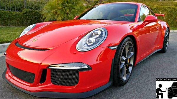 OCDCarCare Los Angeles- This 2015 Porsche GT3 glowed after a Full Paint Correction and  Ceramic Nano Paint Coating.