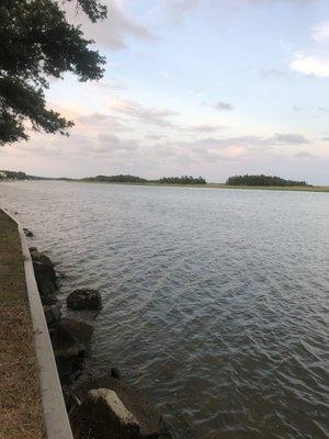 Standard on the sea wall by the tent sites...great views!