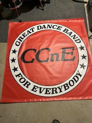 Our band logo on a 5 x 5 banner to hang up @ccnemusic performances.