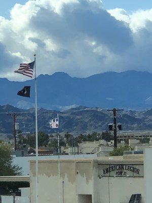 USA and POW-MIA flags