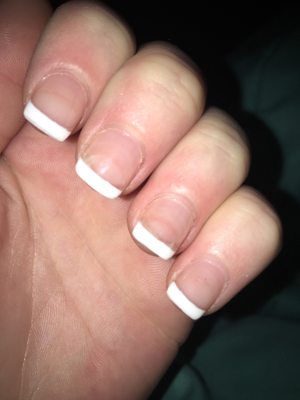 These are my nails about like a week+ or so later