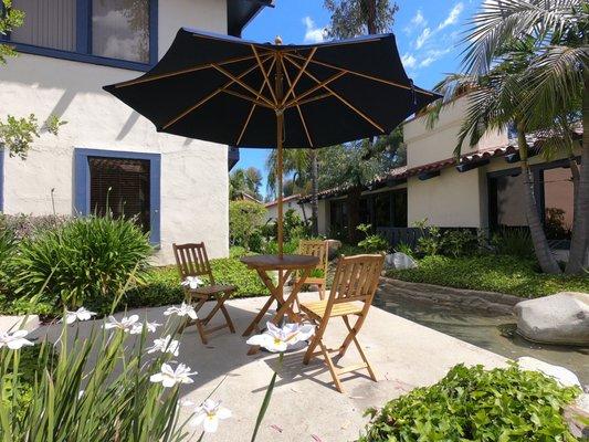 Lovely patio set to meet clients, have lunch, or simply enjoy the scenery.