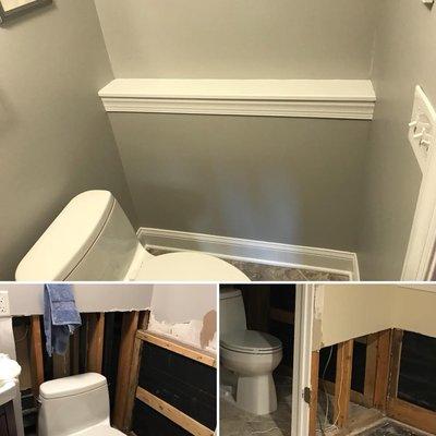 Bathroom flood remediated by Superior Restoration