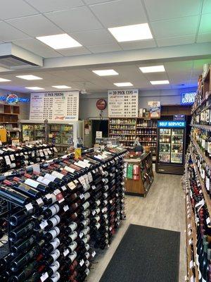 New renovations include, vinyl floor, ceiling, paint, wine racks and shelves.