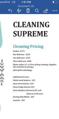 Pricing ! $20 off First Cleaning !