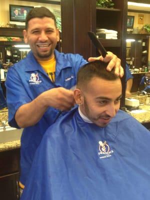 Barber Phillip.  He helps us on Saturdays when his schedule is open!