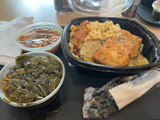 Amazing salmon & collards!