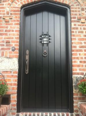 Heights woodworking - black tudor style door !