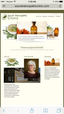 Sound Naturopathic Clinic's Website