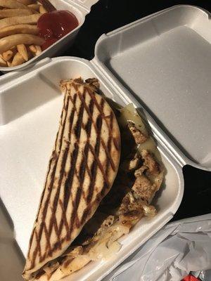 Tuscan Chicken Pita Hot Sandwich