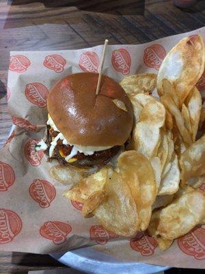 Tar Heel Burger with Homestyle Chips