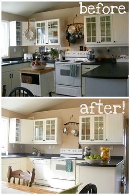 Before and after kitchen cleaning