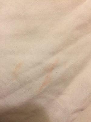 Grimy stain on pillow