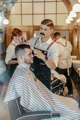 Mr. Winston's is an old-world barbershop that offers modern, quality men's haircuts and grooming services.