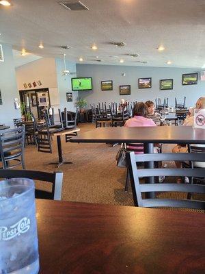 Clean dining room.