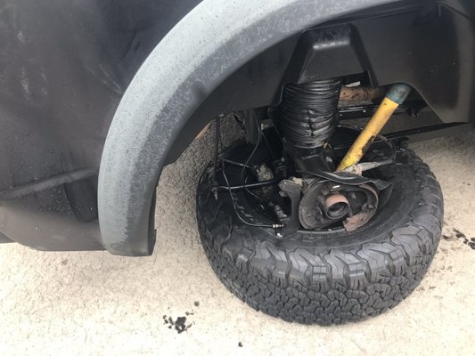 Tire came off truck