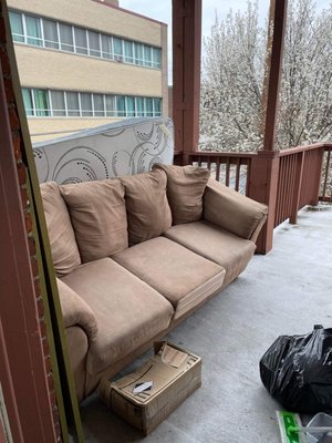 Porch cleanup from abandoned rental