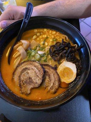 Spicy pork miso ramen