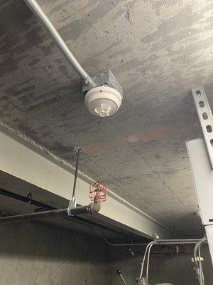 Fire alarm repair in commercial building