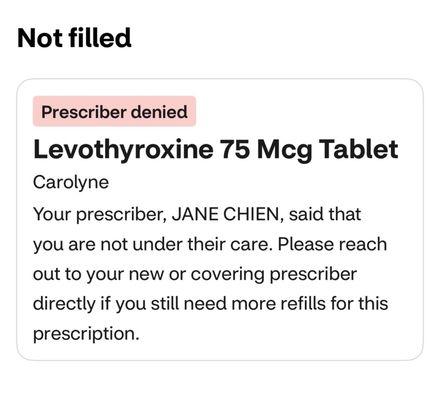 My prescription DENIAL from CVS