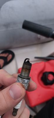 Fouled spark plug