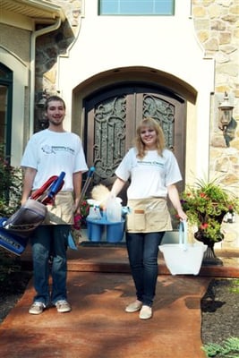 Uniformed team brings all of the home cleaning supplies & equipment.