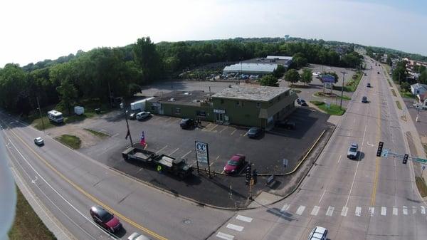 Aerial shot of the Maplewood location.