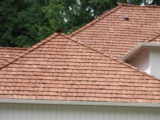 Cedar Tone Color treatment after the roof was repaired